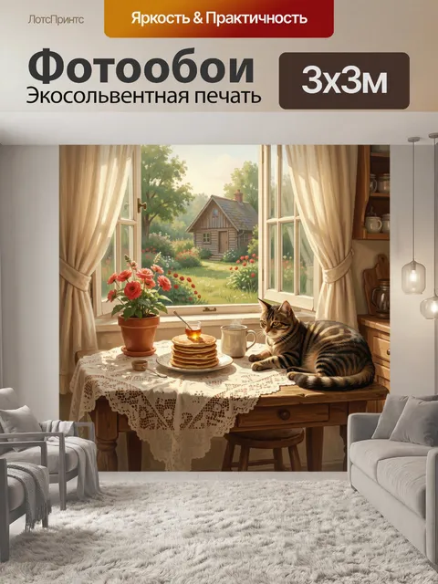 Фотообои Уютный завтрак у окна