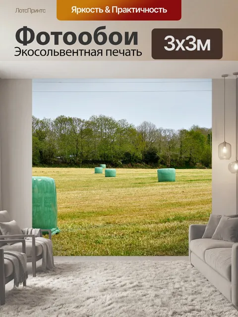 Фотообои Поле убранной пшеницы