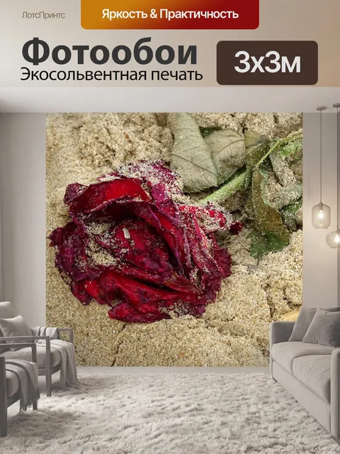 Фотообои Гниющий цветок на песке пляжа