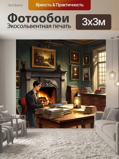 Фотообои в атмосферном детективном сюжете