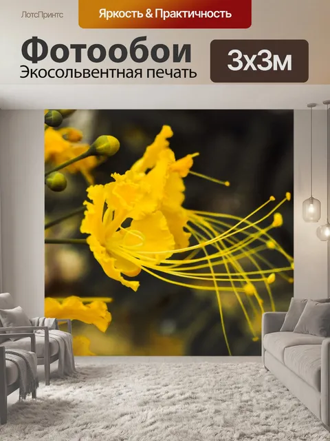Фотообои Желтые цветы