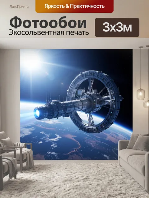 Фотообои Космическая станция над Землей