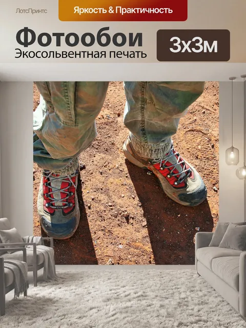 Фотообои красные и серые туфли