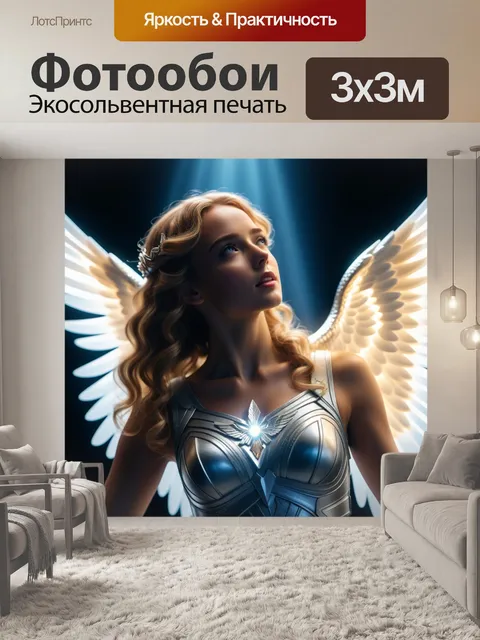 Фотообои ангел, горящий ярким светом