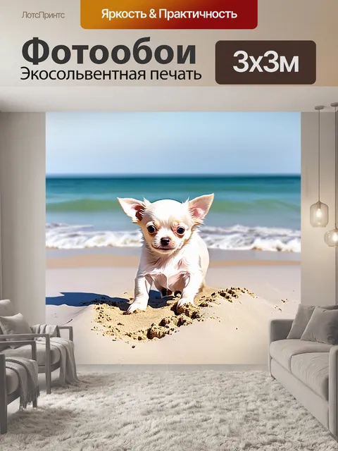 Фотообои на спокойном пляже в утренние часы