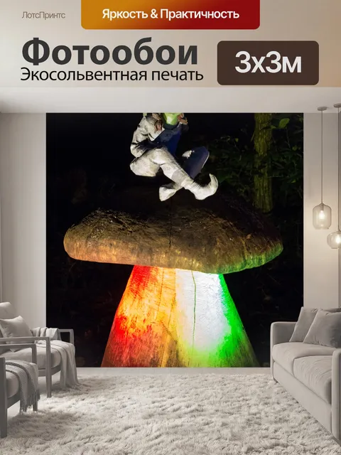 Фотообои Фея на гриб