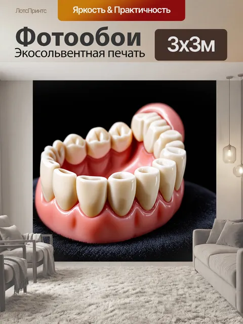 Фотообои описание: "макросъемка зубного протеза
