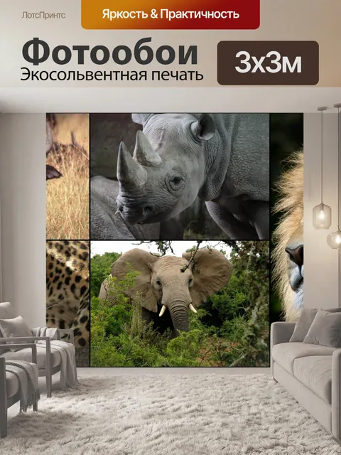 Фотообои Большая 5 Африки