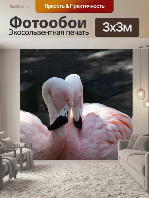 Фотообои Два фламинго