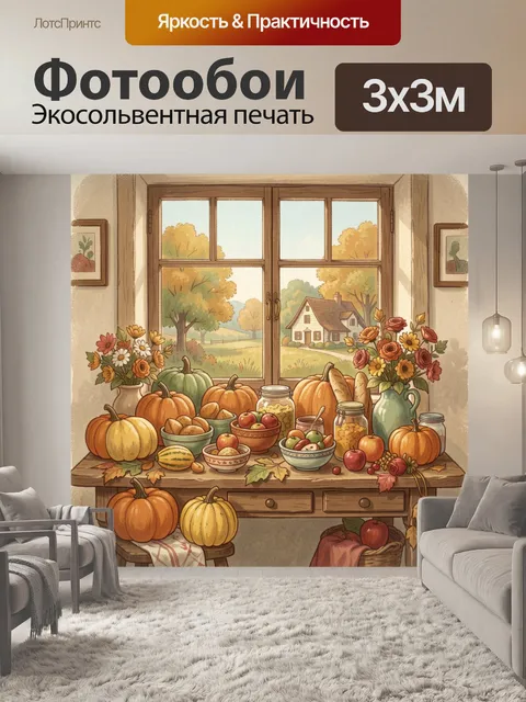 Фотообои Осенний натюрморт у окна