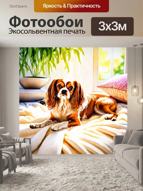 Фотообои напишите изображение кавалера кинг чарльза