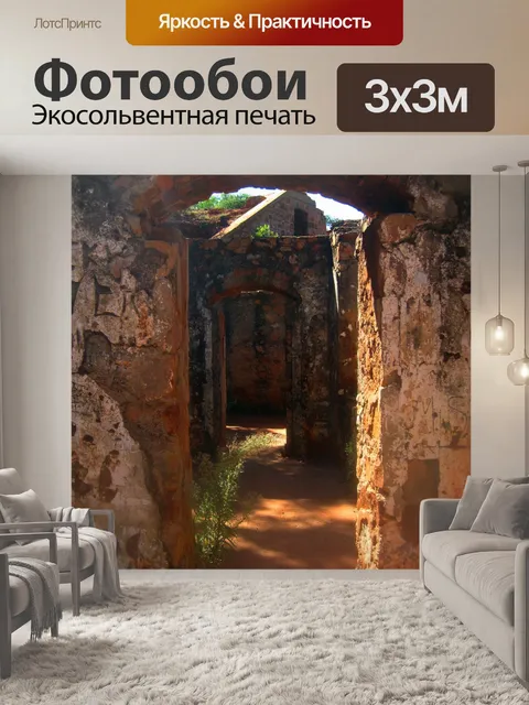 Фотообои арочные двери в старом форте