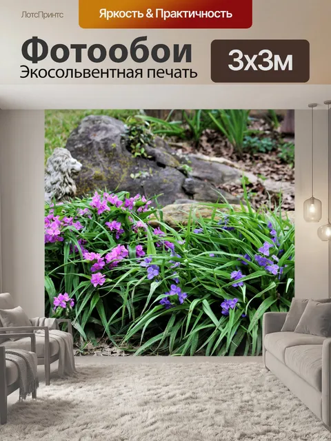 Фотообои Розовые и фиолетовые цветы паука