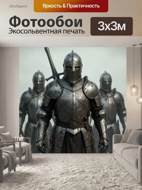 Фотообои Средневековые рыцари в доспехах