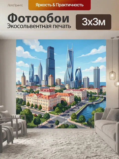 Фотообои Современный городской пейзаж у воды