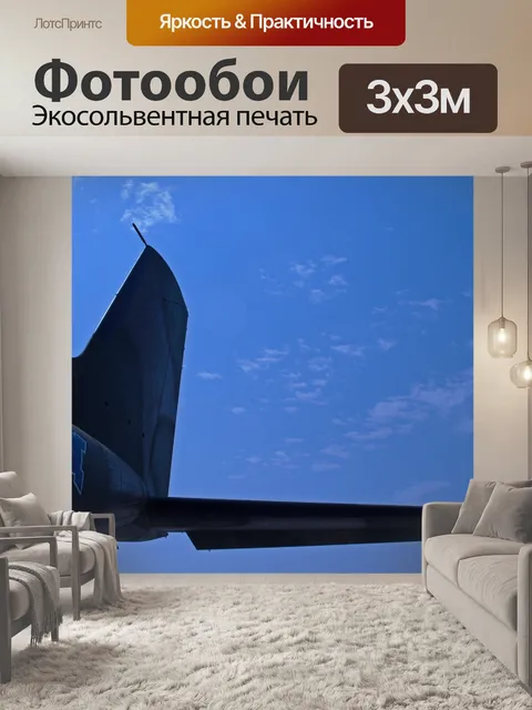 Фотообои оперение и элеватор самолета