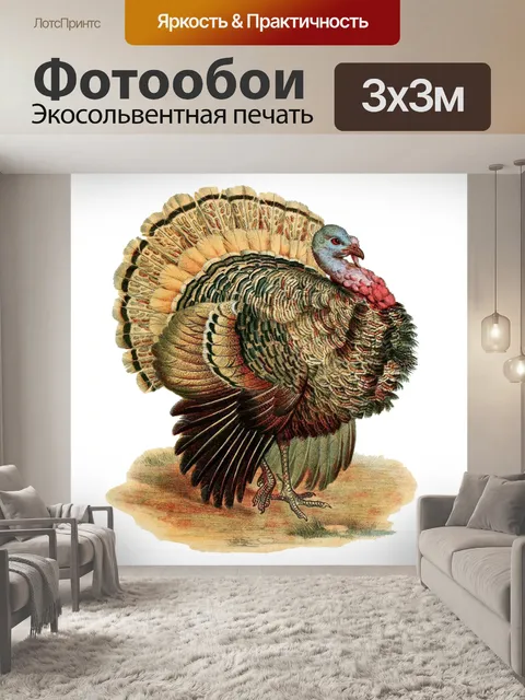 Фотообои Винтажный клипарт индейка