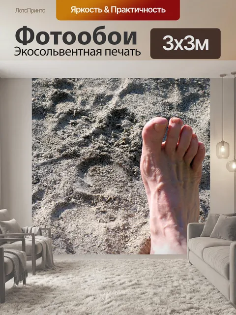 Фотообои отпечатки стоп