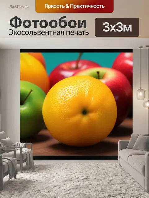 Фотообои фрукты в ретро стиле