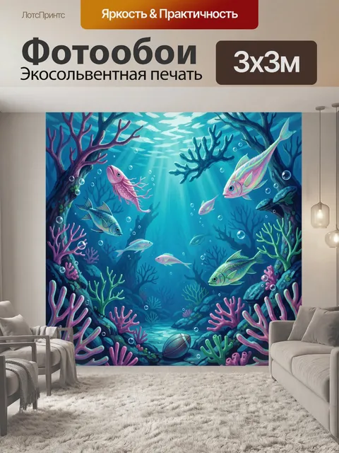 Фотообои Подводный мир с кораллами
