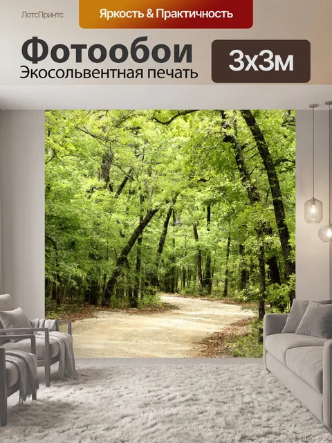 Фотообои Загородная тропа весной