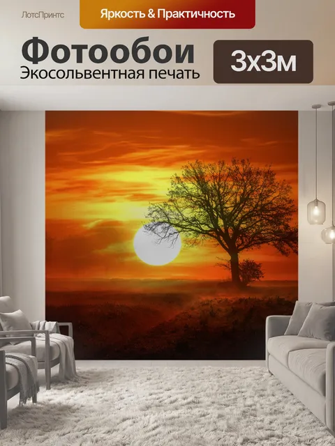 Фотообои Дерево на закате