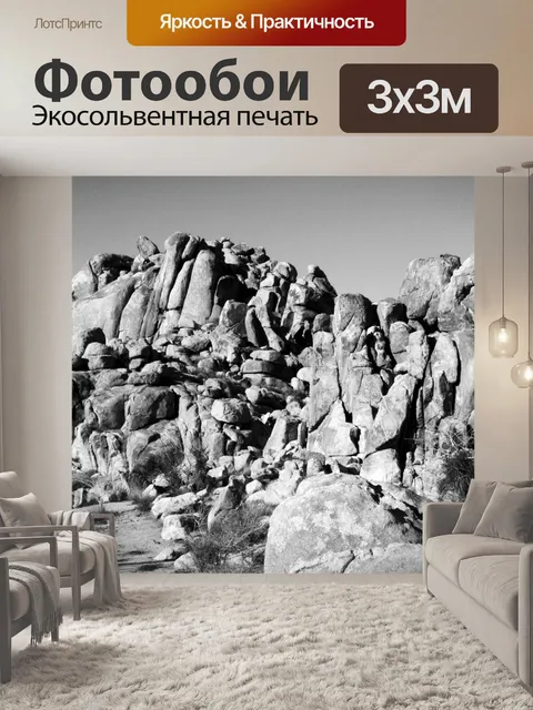 Фотообои Rocky Mountain в черном и белый