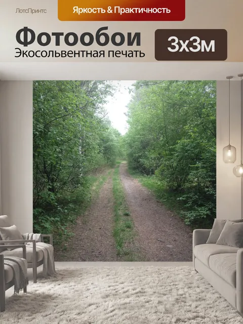 Фотообои Малая дорога в лесу