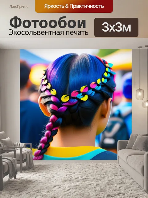 Фотообои прическа для летнего фестиваля