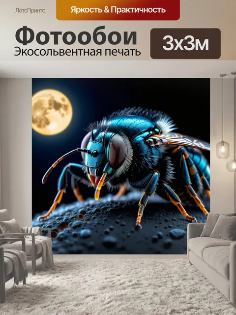 Фотообои пчела на заполночь