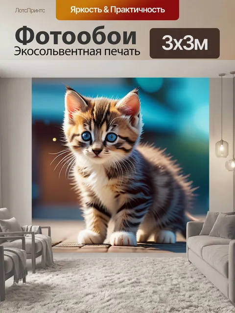 Фотообои с котенком