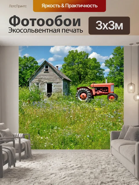 Фотообои домик на заброшенной ферме