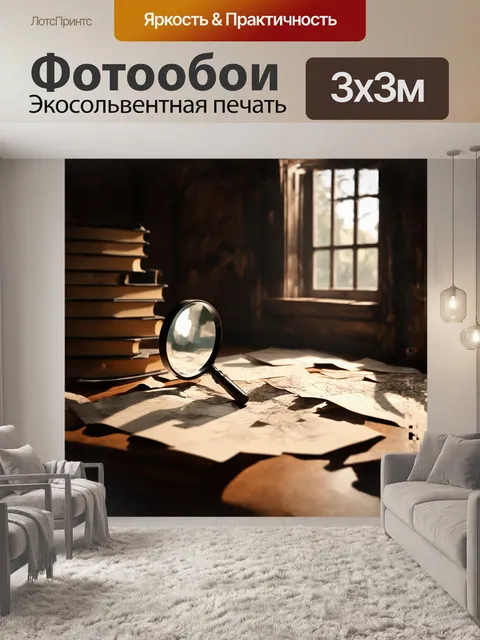 Фотообои увеличительное стекло