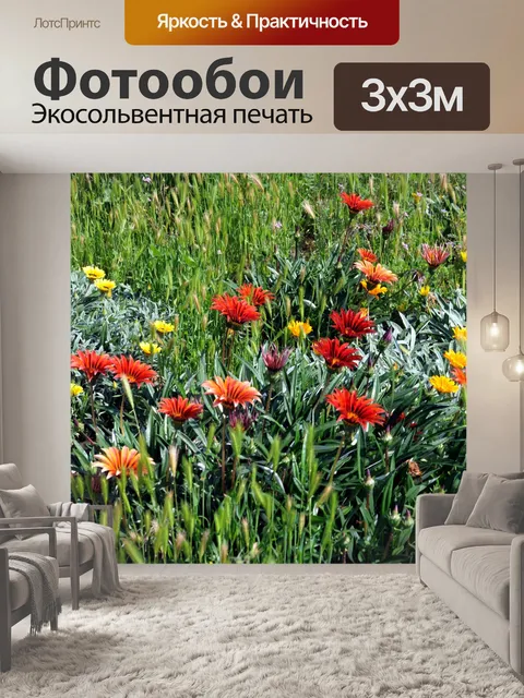 Фотообои цветок поле