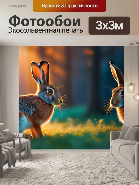 Фотообои с зайцами