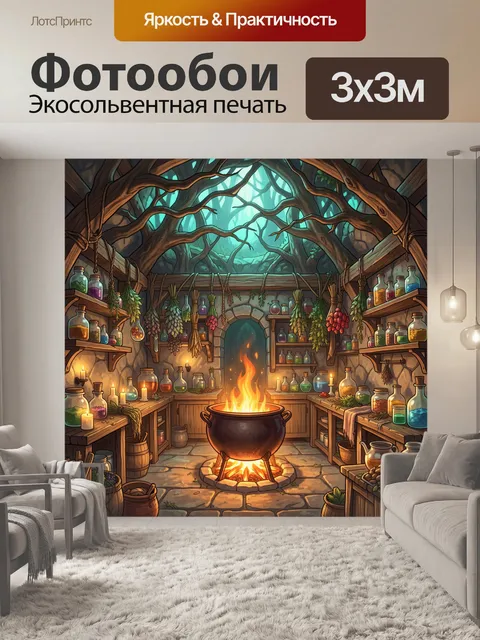 Фотообои Волшебная алхимическая лаборатория в лесу