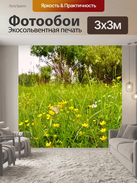 Фотообои Бабочки в траве
