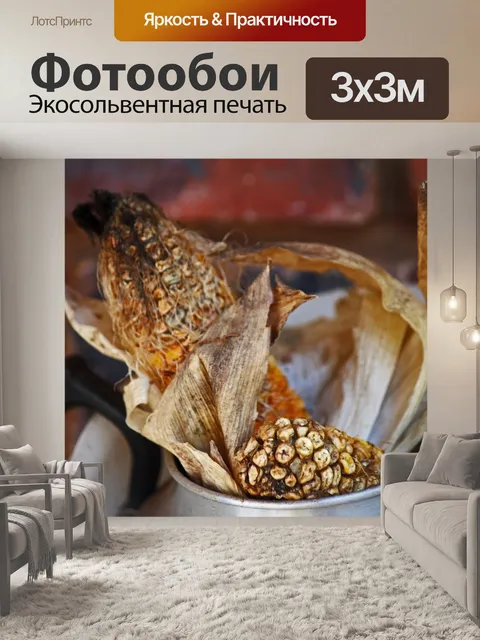 Фотообои сушеная кукуруза в старом чайнике