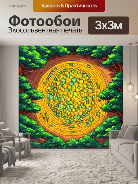 Фотообои яркая и динамичная мозаика