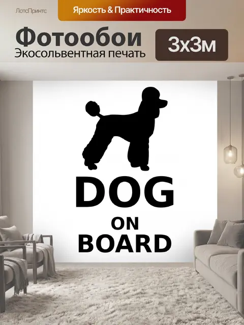 Фотообои Пудель Собака Силуэт