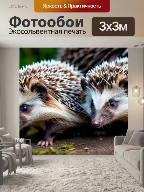 Фотообои с ежиками