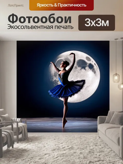 Фотообои балерина в темно-синем костюме