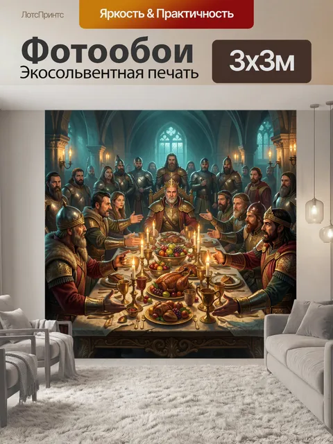 Фотообои Средневековый пир королей и рыцарей