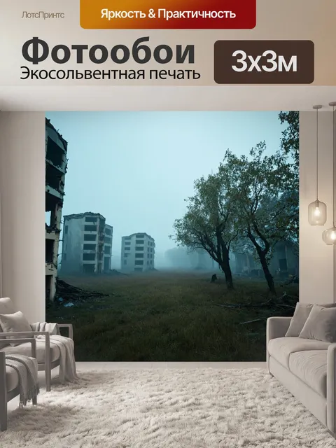 Фотообои туман в стиле полигональный