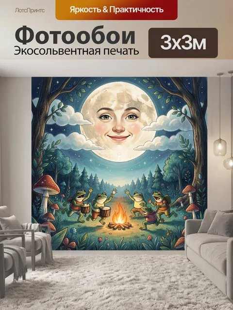 Фотообои Лунный лесной праздник