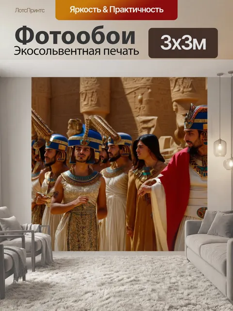 Фотообои египет в стиле романтизм, сцены из жизни фараонов и их свиты, радующихся праздникам