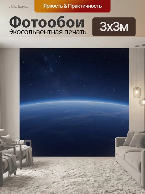 Фотообои Космос и планета из орбиты