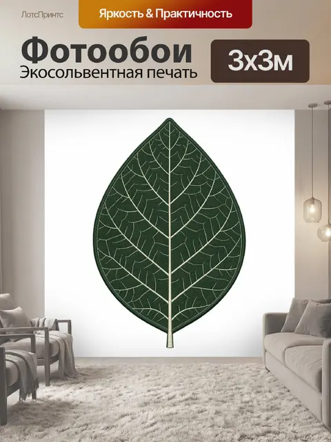 Фотообои Лист с прожилками и трещинами