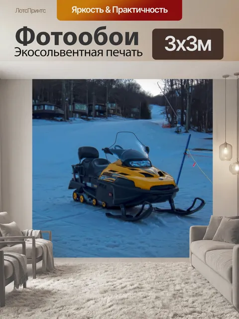 Фотообои Снегоходах по тропе