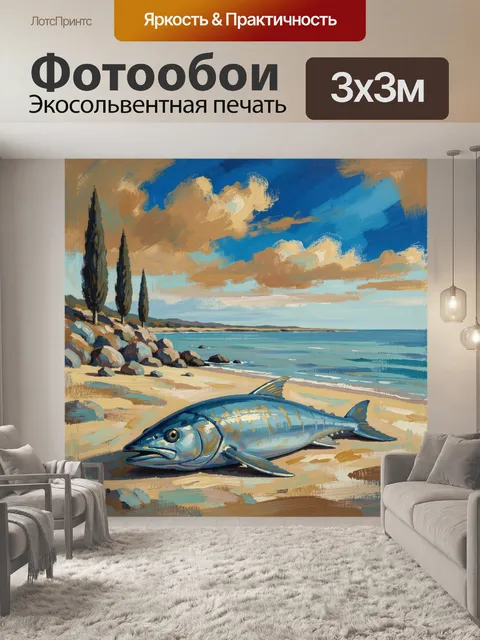 Фотообои Рыба на морском берегу